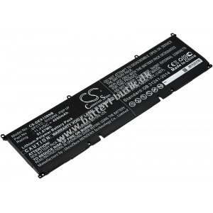 Batteri passer til Laptop Dell XPS 15 9500 R1505S,  XPS 15 9500 R1845S, Type DVG8M m.fl.