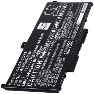 Batteri passer til Laptop Dell Latitude 15 5520, Precision 15 3560,  Type 075X16, Type RJ40G