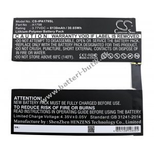 Batteri til Tablet Apple iPad Pro 10.5 (2017) / A1701 / A1709 / Type A1798