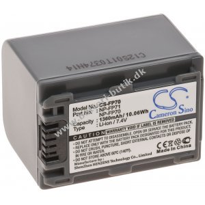 Batteri til Sony DCR-DVD505E 1360mAh