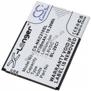 Batteri passer til Smartphone Mobil Nokia C10 C20 C21 Type BL-29CL