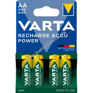 Varta Batteri Mignon AA HR06 Pre-charged 1,2V 2100mAh 4er Blister