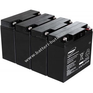 Powery Bly-Gel Batteri til UPS APC Smart-UPS XL 3000 Tower/Rack Convertible 20Ah (erstatter ogs 18Ah)