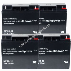 Powery Blybatteri (multipower) til UPS APC Smart-UPS SMT3000I 20Ah (erstatter ogs 18Ah)