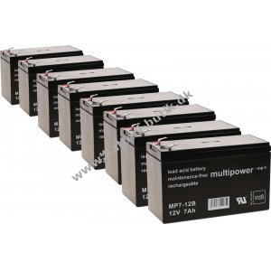 Erstatningsbatteri (multipower) til UPS APC Smart-UPS SUA3000RMXLI3U 12V 7Ah (erstatter 7,2Ah)