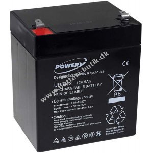 Powery Bly-Gel Batteri til APC Back-UPS ES500 5Ah 12V