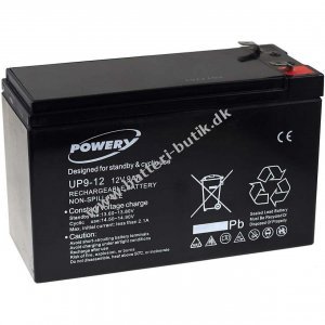 Powery Bly-Gel Batteri til UPS APC RBC 17 9Ah 12V