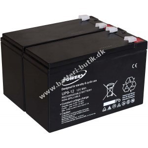 Powery Bly-Gel Batteri til UPS APC RBC22 9Ah 12V