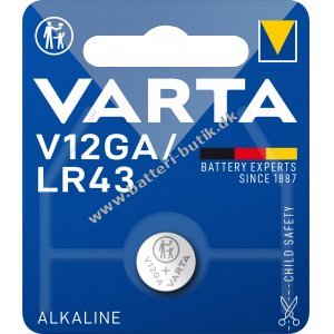 Varta Knapcelle LR43 V12GA AG12 1er Blister