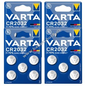 20x VARTA CR2032 DL2032 ECR2032 Lithium Knapcelle  4x 5er Blister til ure, bilngler