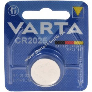 Varta Lithium Knapcelle CR2025 DL2025 1er Blister