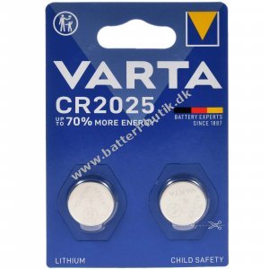 Varta Lithium Knapcelle CR2025 DL2025 2er Blister