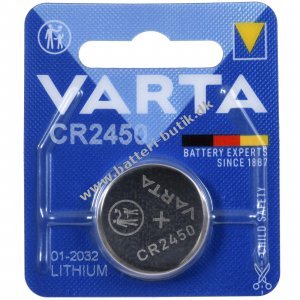 Varta Lithium Knapcelle CR2450 DL2450 3V 1er Blister