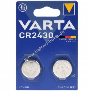 Varta Lithium Knapcelle Batterier CR2430 3V 2er Blister