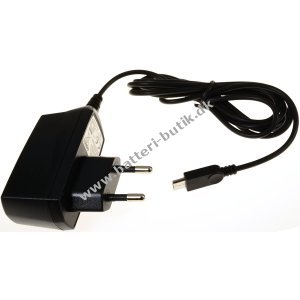 Powery Lader/Strmforsyning med Micro-USB 1A til Nokia Asha 301 DUAL SIM