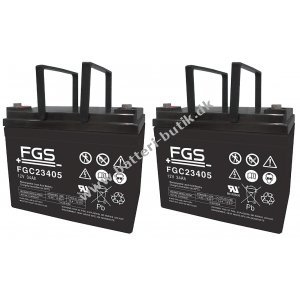 FGS Batteri til Shoprider Power Chairs FPCC(PHFW-1118,PHFW-1120) ( 888WAL ), Jetstram M (FGC23405) 12V 34Ah AGM 2 stk.