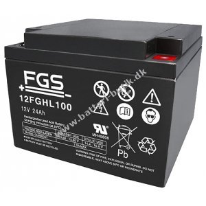 Batteri til Skadedyrsbekmpelse FGS 12FGHL100 High Rate Longlife 12V 24Ah