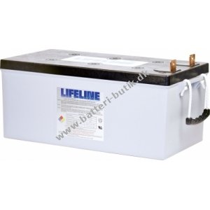 Batteri til Solar, Solfanger, Solceller Lifeline Deep Cycle blybatteri GPL-8DL 12V 255Ah