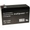 Powery Blybatteri MP1236H til UPS APC Back-UPS BK350EI 9Ah 12V (Erstatter ogs 7,2Ah/7Ah)