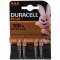 Duracell Batterier Alkaline Micro AAA LR03 1.5V Plus Extra Life Retail 4er Blister