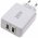 goobay 28W USB-A QC Dual-Hurtiglader - 2 Ports, Quick Charge 3.0, Hvid kompakt