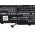 Batteri passer til Laptop Lenovo ThinkPad X1 Yoga 2018, Type L17M4P71 m.fl.