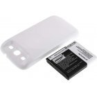 Batteri til Samsung Galaxy S3 / GT-I9308 / Type EB-L1G6LLK Hvid 3300mAh