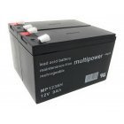 Powery Blybatteri MP1236H kompatibel med UPS APC RBC5 9Ah 12V (Erstatter ogs 7,2Ah/7Ah)