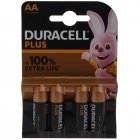 Duracell Batterier Alkaline Mignon AA LR06 1.5V Plus Extra Life 4er Blister