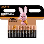 Duracell Batteri Alkaline Micro AAA LR03 1,5V Plus Extra Life 10er Blister