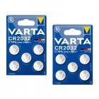 10x VARTA CR2032 DL2032 ECR2032 Lithium Knapcelle 2x 5er Blister til ure, bilngler