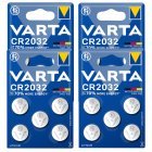 20x VARTA CR2032 DL2032 ECR2032 Lithium Knapcelle  4x 5er Blister til ure, bilngler