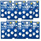 50x VARTA CR2032 DL2032 ECR2032 Lithium Knapcelle  10x 5er Blister til ure, bilngler