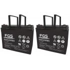 FGS Batteri til Shoprider Scooter Sunrunner 3+4 (FGC23405) 12V 34Ah AGM 2 stk.